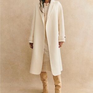 Sezane Cream Pea Coat